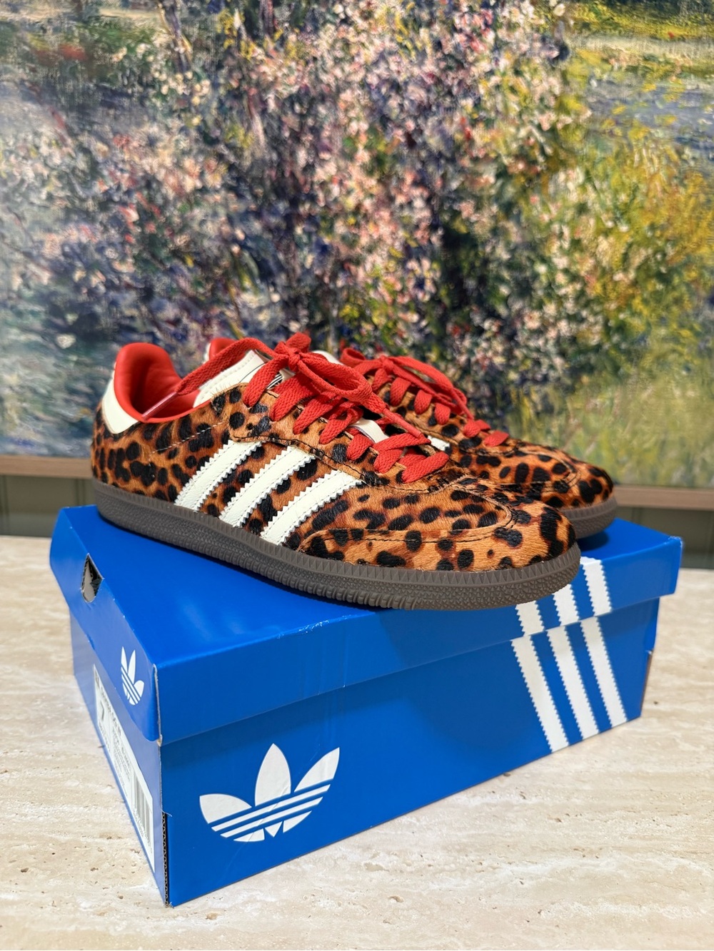adidas Samba OG Sneakers in Leopard Print Calf Hair - US 7 - Picture 5 of 12